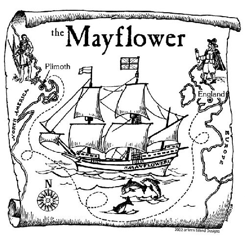 drawing images for 'Mayflower'. 