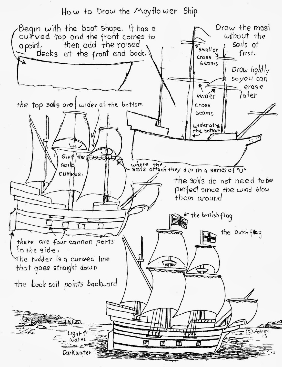Mayflower Drawing at GetDrawings | Free download