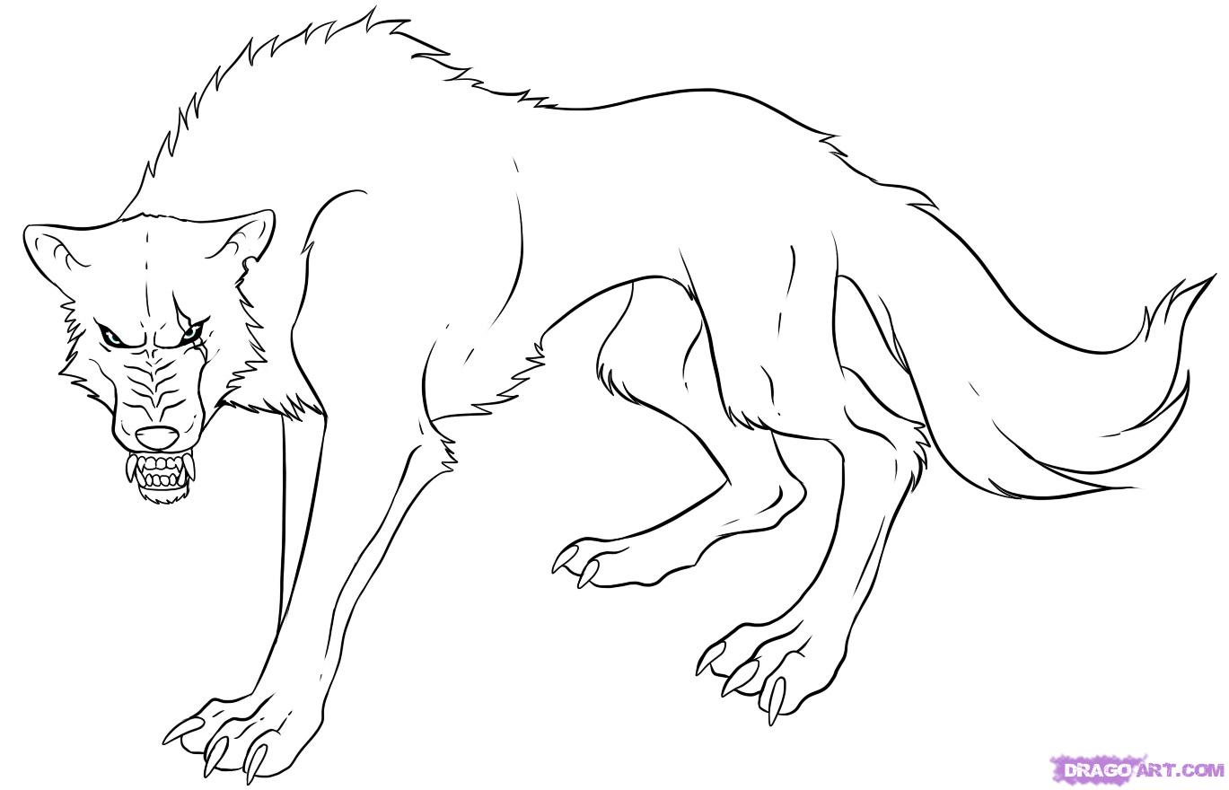 Mean Wolf Drawing At Getdrawings Free Download