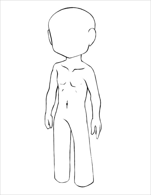 medical human body outline drawing