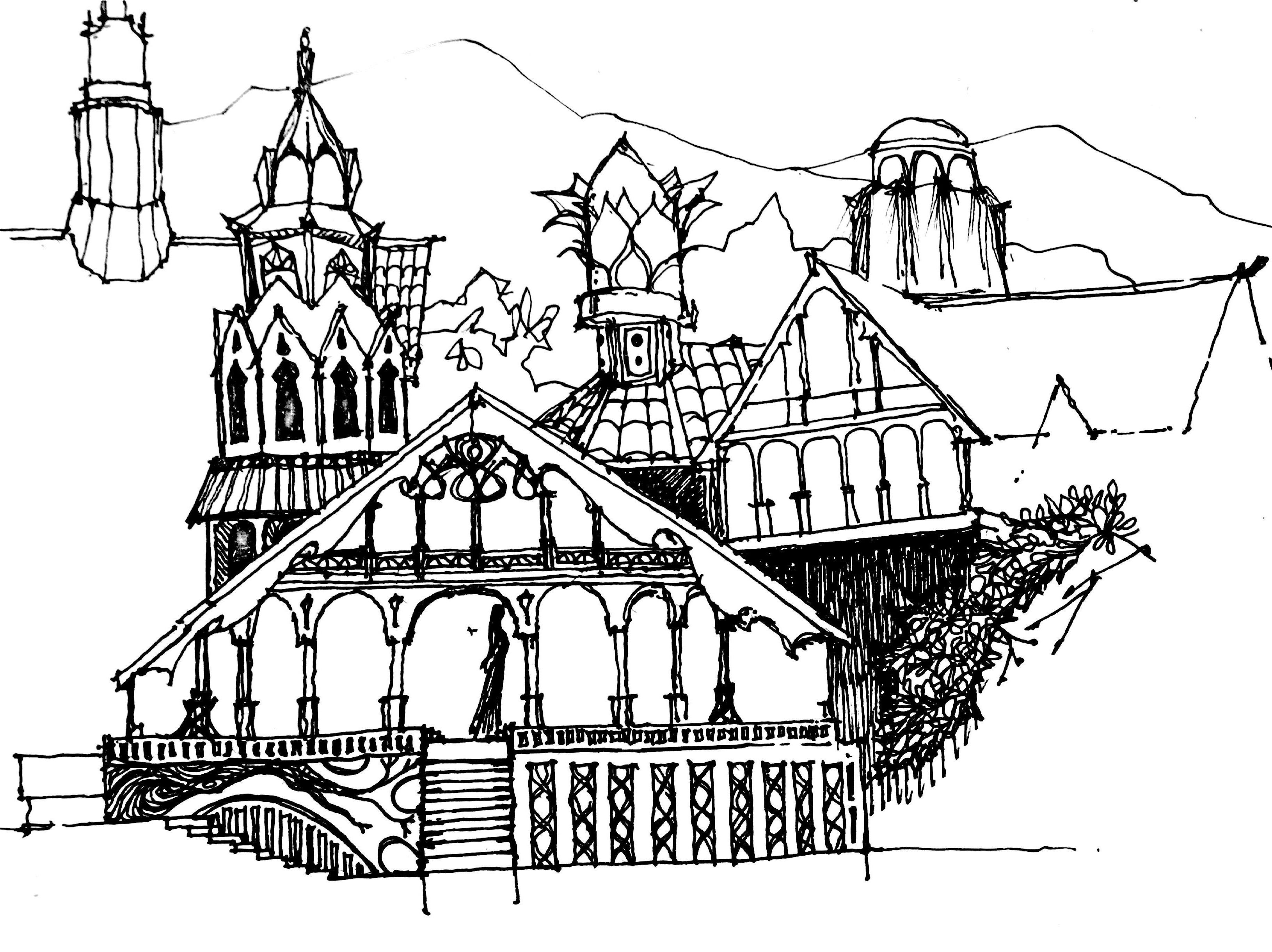 Medieval House Drawing at GetDrawings | Free download