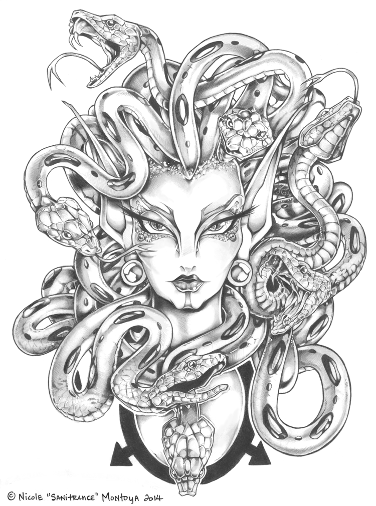 drawing images for 'Medusa'. 