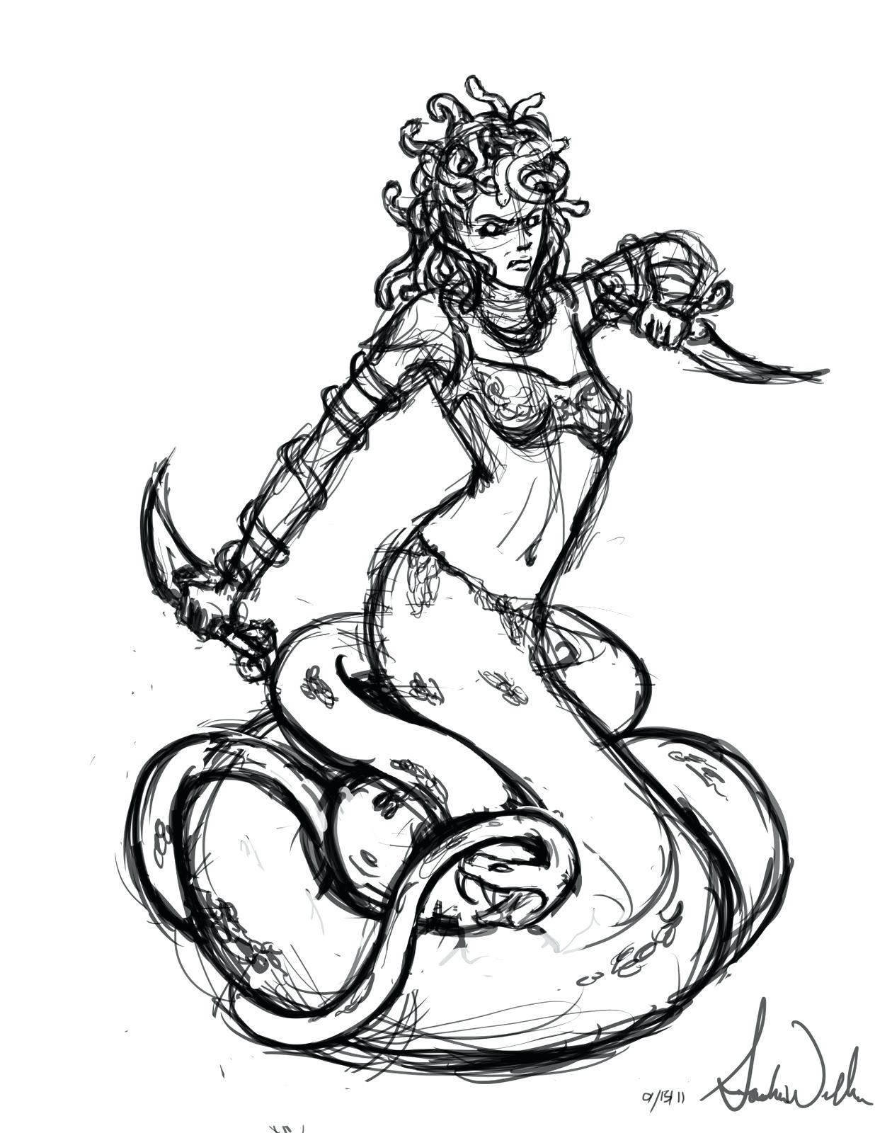 Medusa Drawing at GetDrawings | Free download