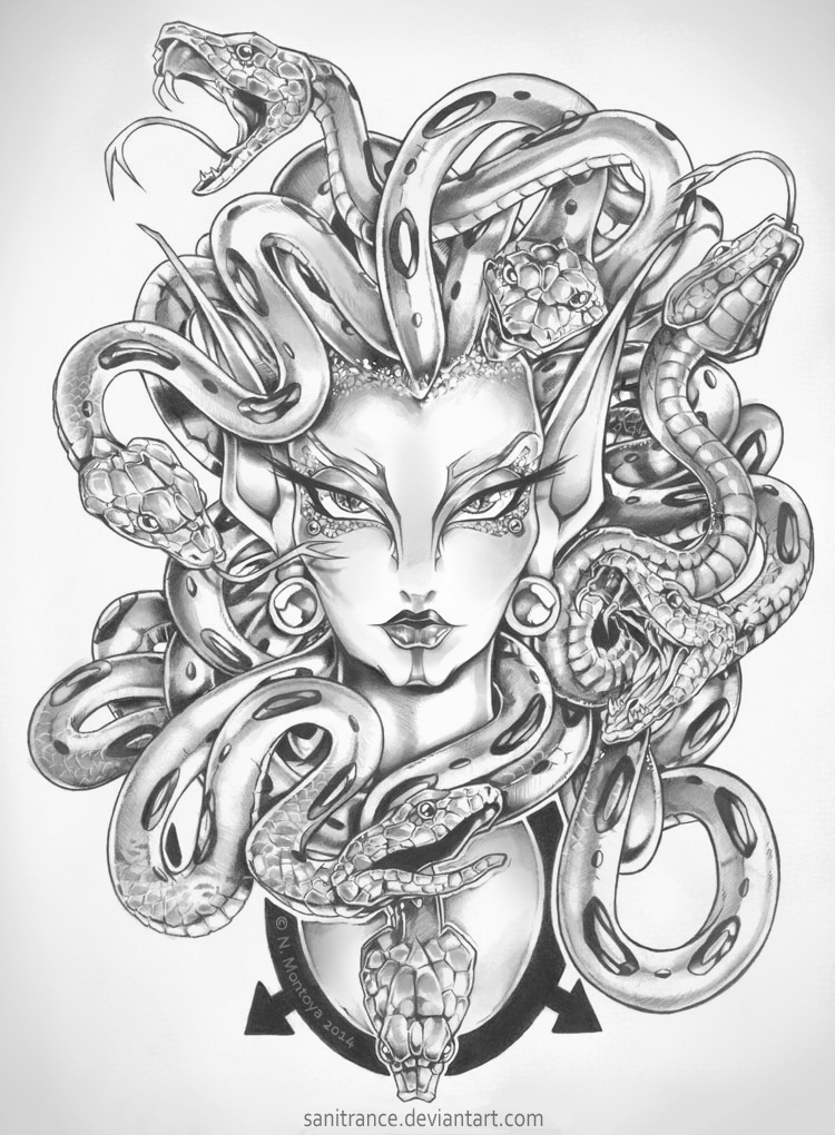 Medusa Line Drawing at GetDrawings Free download