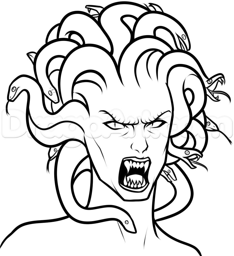 Medusa Line Drawing at GetDrawings Free download