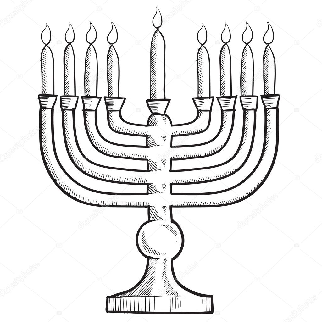 Menorah Drawing at GetDrawings | Free download