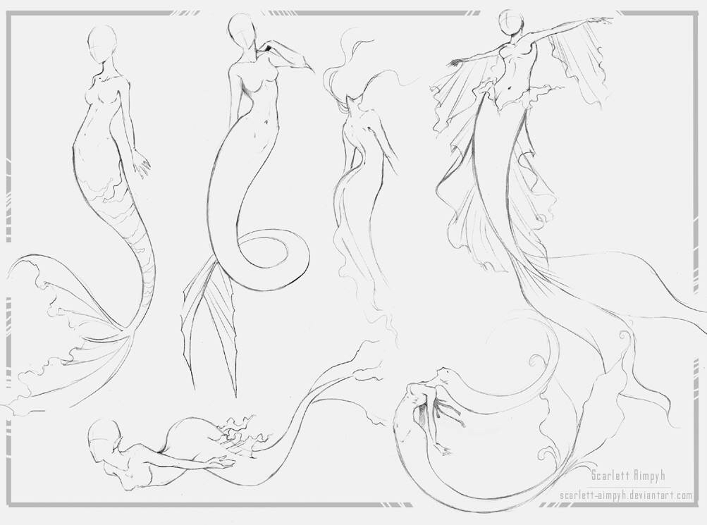 Mermaid Drawing Step By Step at GetDrawings | Free download