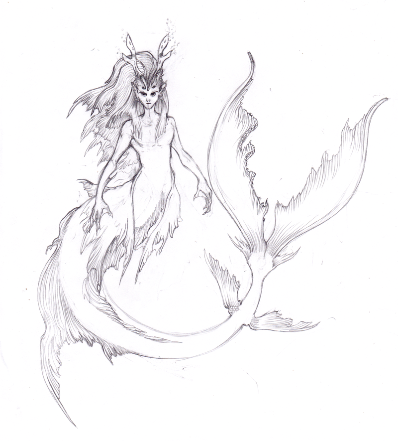 Merman Drawing at GetDrawings | Free download