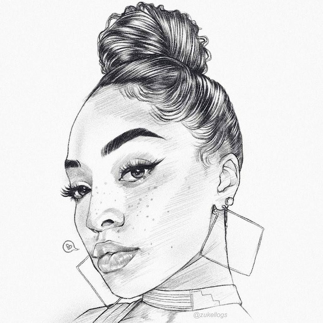 Messy Bun Drawing at GetDrawings | Free download