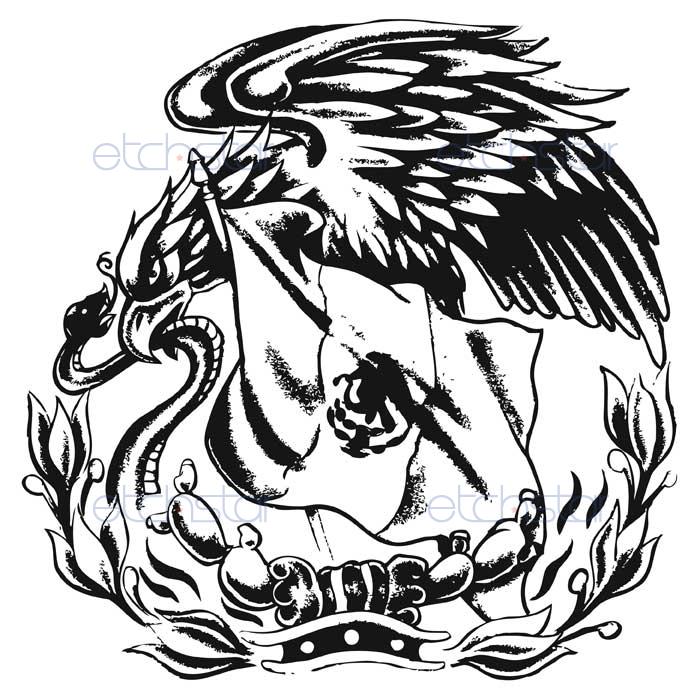 Mexican Flag Eagle 2 by dragonprow on deviantART