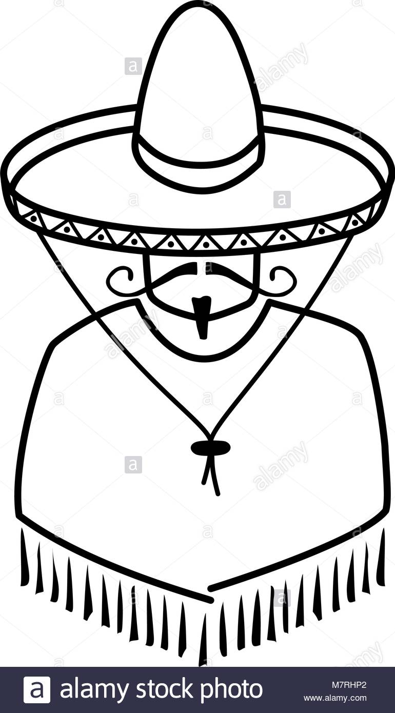 Mexican Sombrero Drawing at GetDrawings | Free download