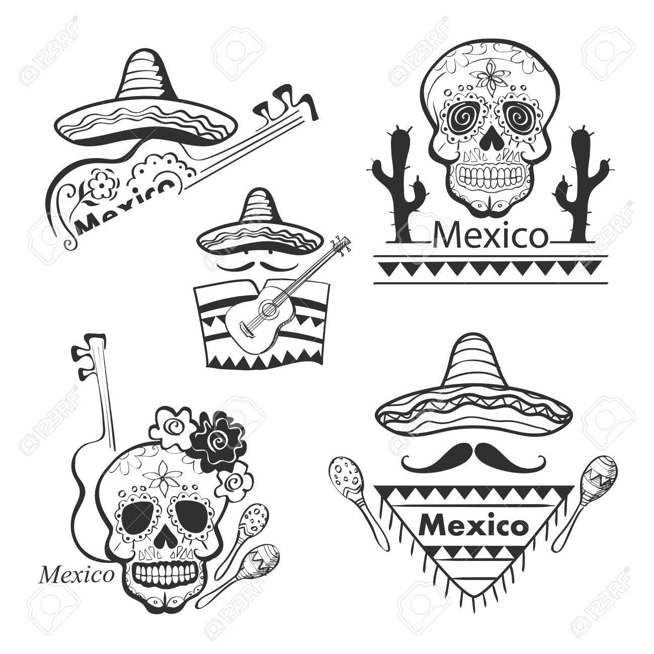 Mexican Sombrero Drawing at GetDrawings | Free download