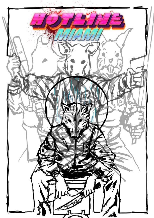 Hotline miami тату эскизы