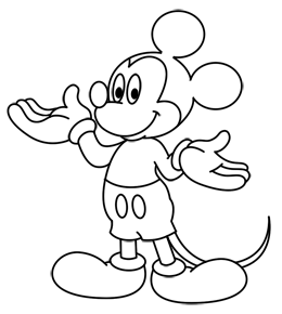 Mickey Mouse Line Drawing at GetDrawings | Free download