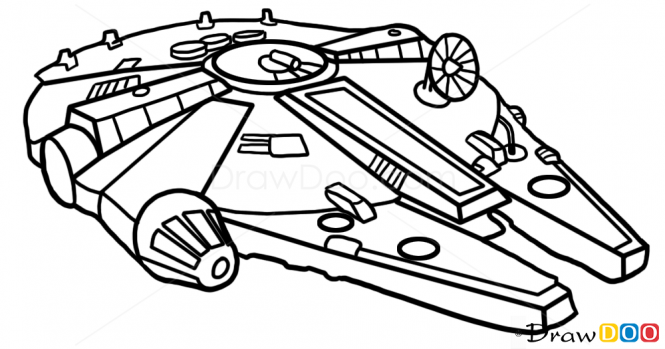 Millennium Falcon Drawing At Getdrawings Free Download