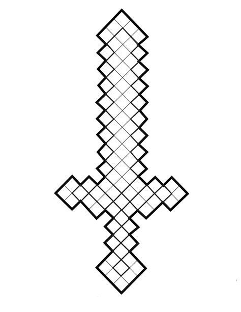 Minecraft Diamond Sword Drawing at GetDrawings | Free download