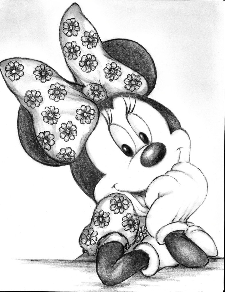 Minnie Mouse Pencil Drawing at GetDrawings Free download