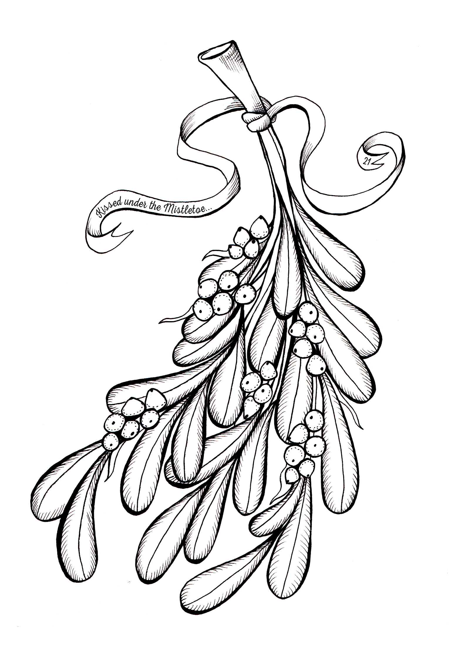 Mistletoe Drawing at GetDrawings Free download