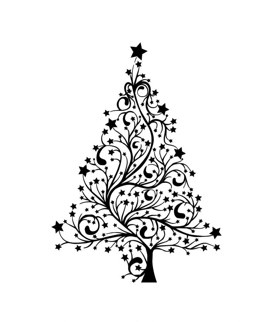 Modern Christmas Tree Drawing at GetDrawings | Free download