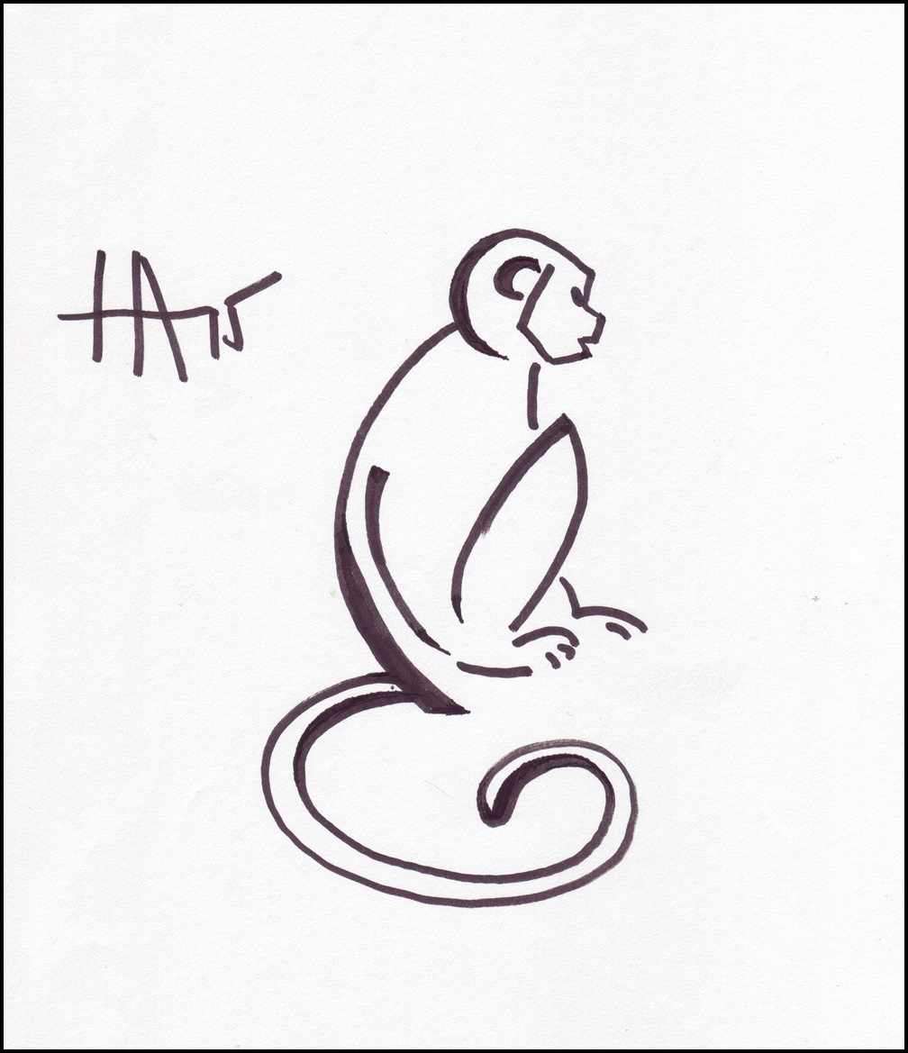 Monkey Line Drawing at GetDrawings | Free download