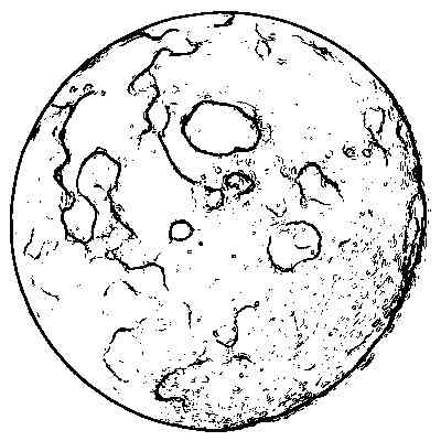 Moon Line Drawing at GetDrawings | Free download