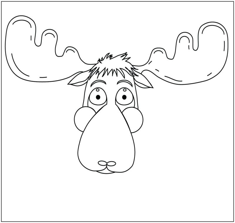 Moose Drawing Outline at GetDrawings | Free download