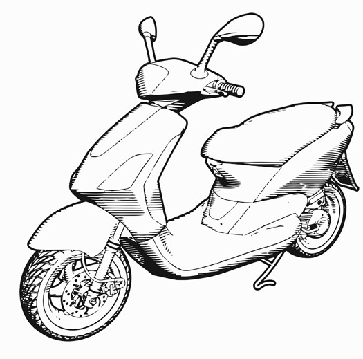 The best free Scooter drawing images. Download from 153 free drawings