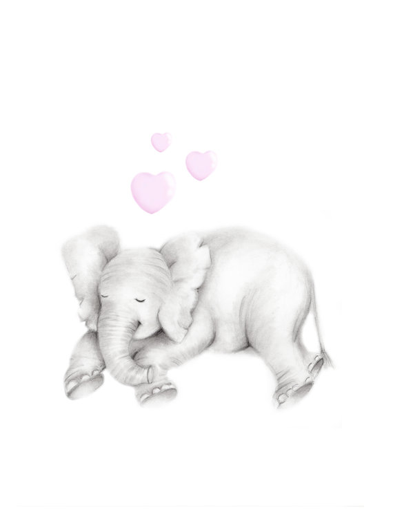 Mother And Baby Elephant Drawing at GetDrawings | Free download