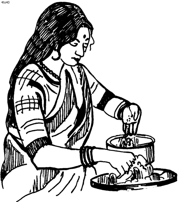 Mother Cooking Drawing at GetDrawings | Free download