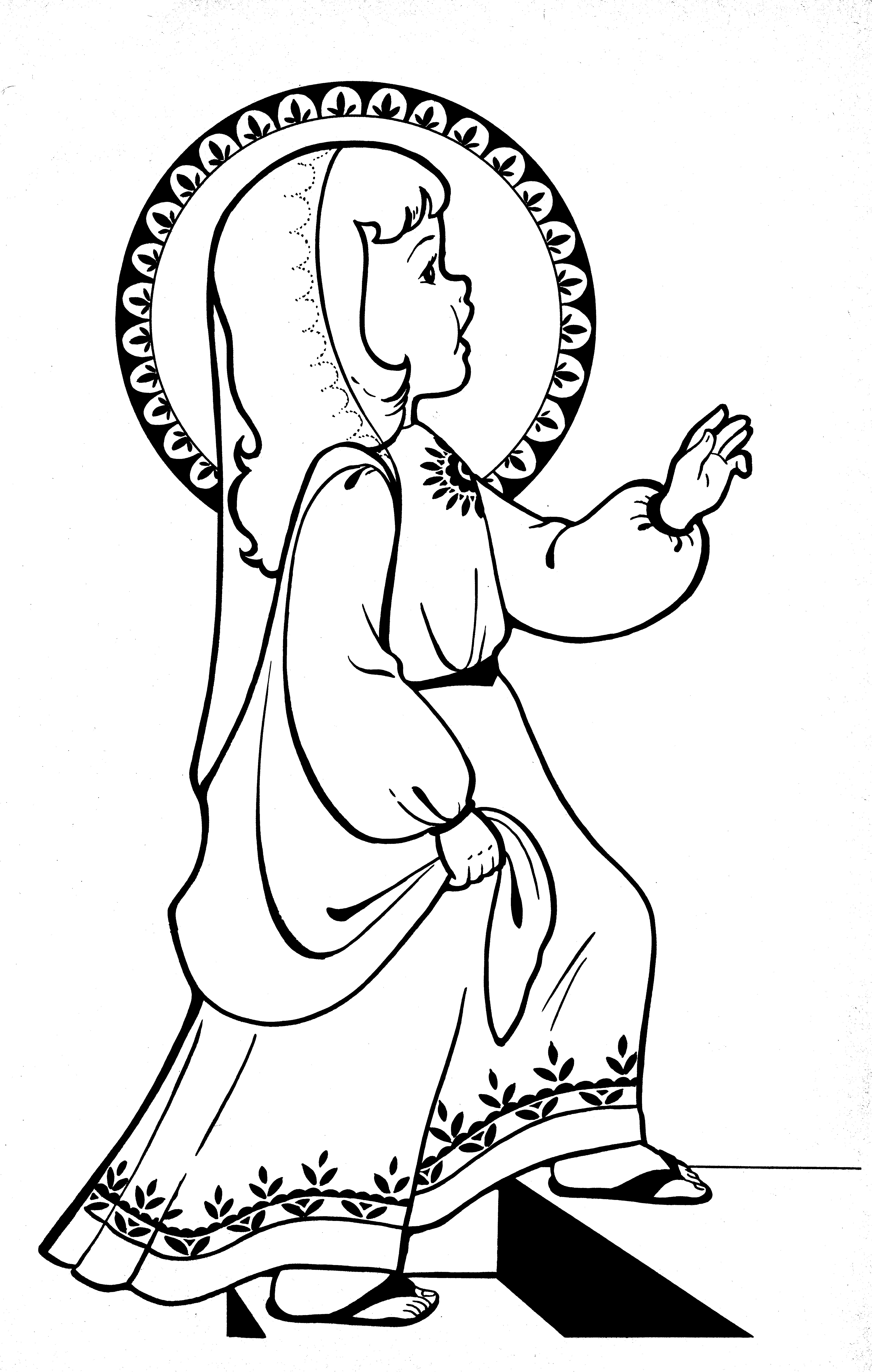 Mother Mary Drawing at GetDrawings | Free download