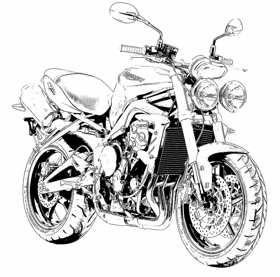 Motorcycle Outline Drawing at GetDrawings Free download