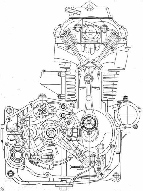 Motorcycle Engine Drawing at GetDrawings | Free download