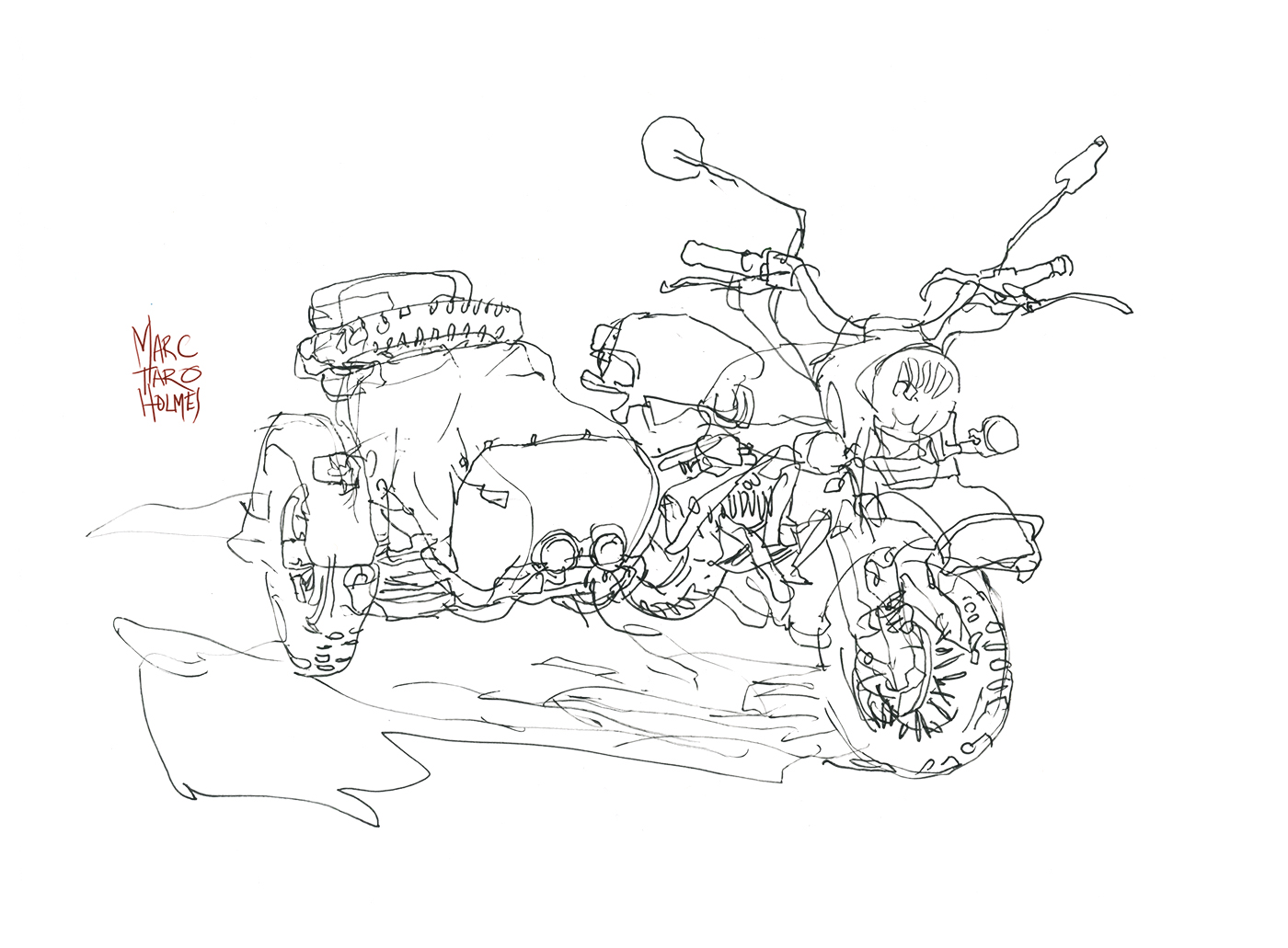 Motorcycle Line Drawing At Getdrawings Free Download