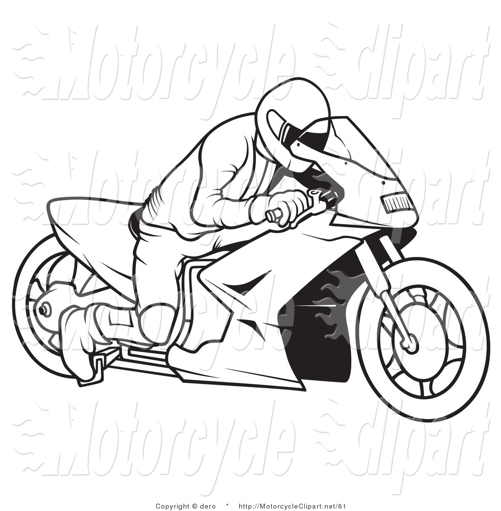 Мотоциклист маленький рисунок