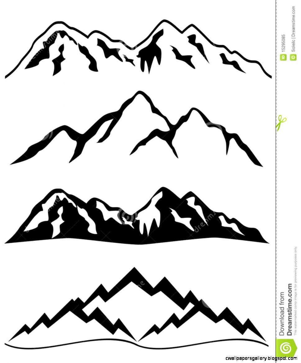 Mountain Silhouette Drawing at GetDrawings Free download