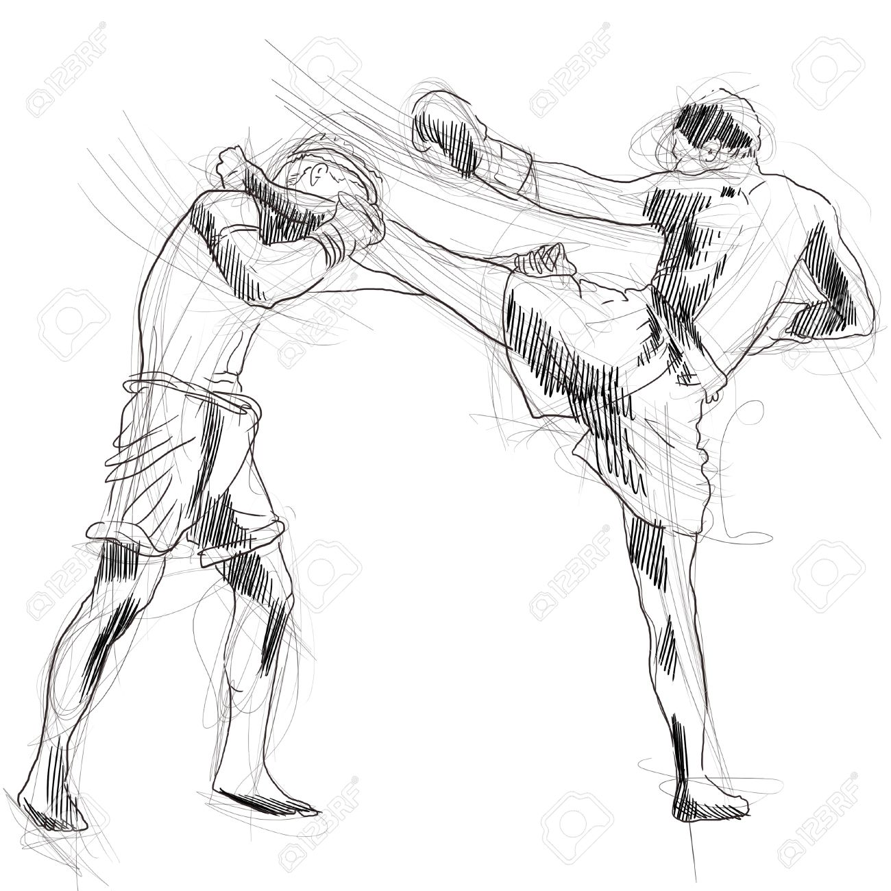 Muay Thai Drawing At GetDrawings Free Download