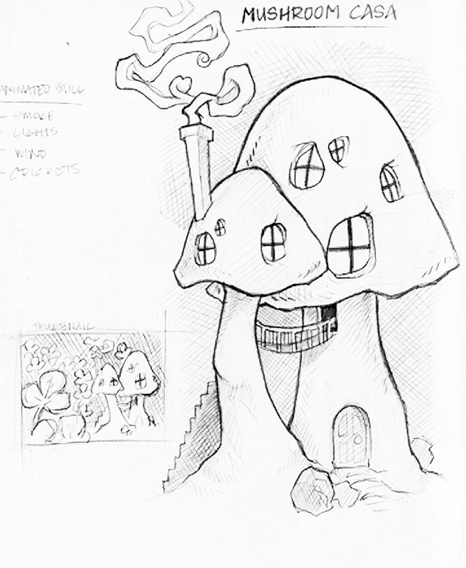 Mushroom House Drawing at GetDrawings | Free download