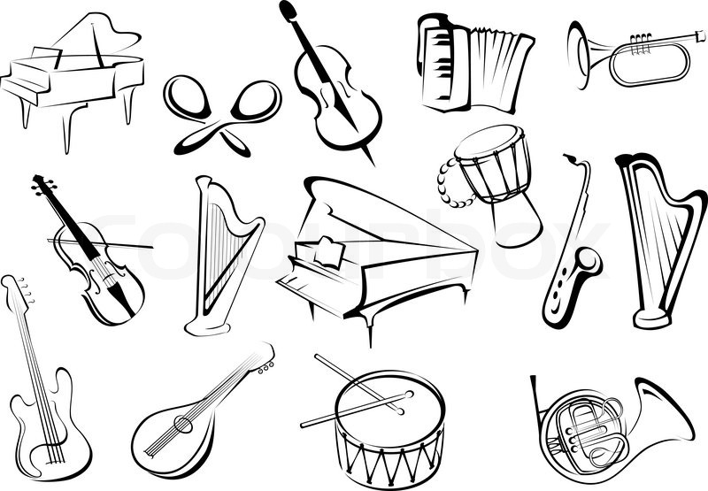 Musical Instruments Drawing at GetDrawings Free download