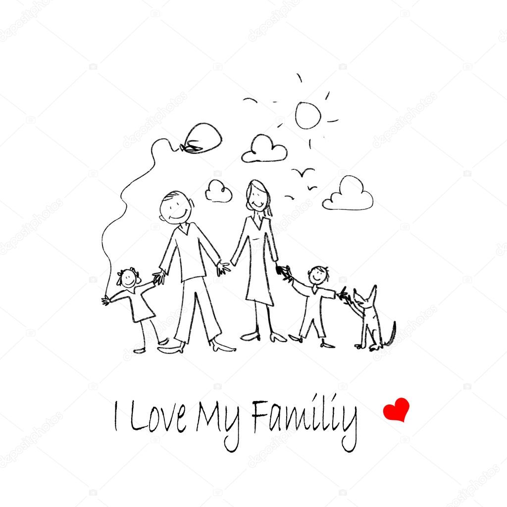 My Family Drawing at GetDrawings Free download