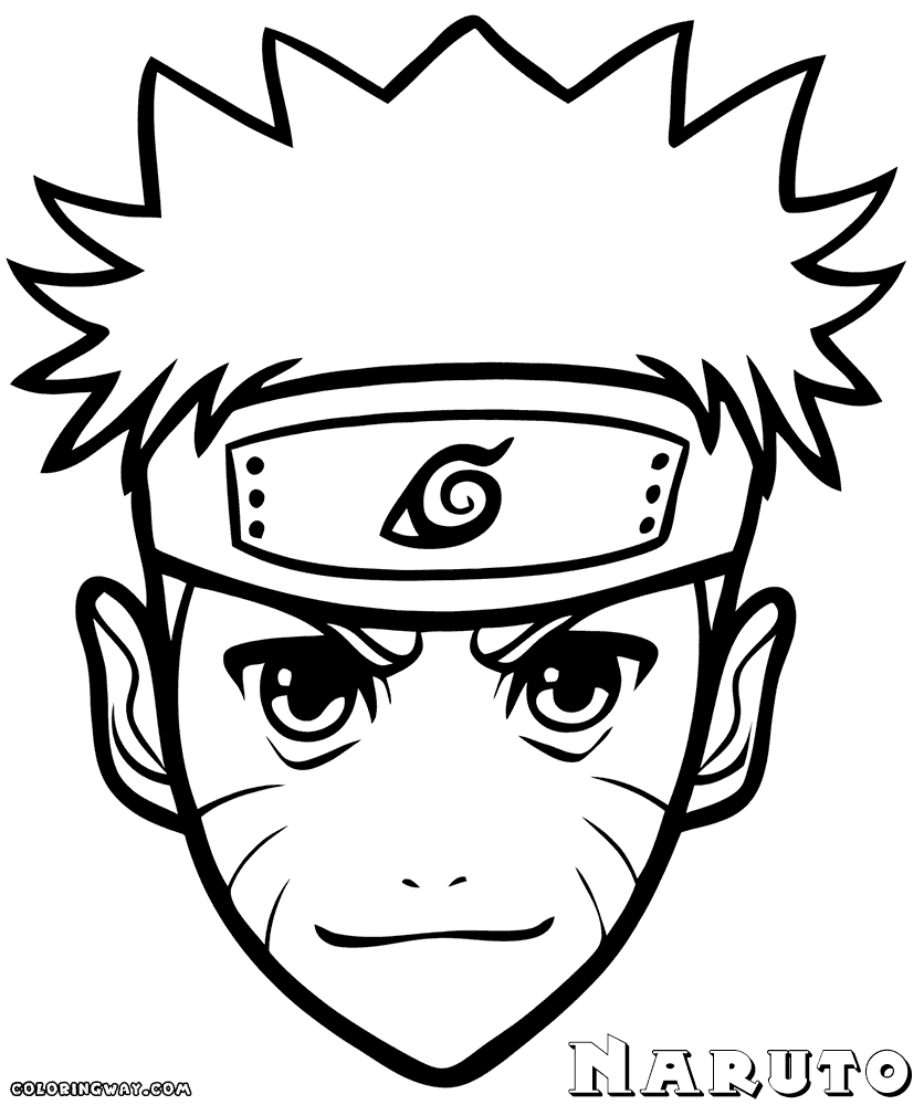 Naruto Face Coloring Pages Naruto Coloring Pages HD Coloring Pages