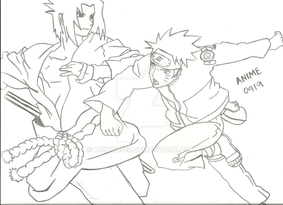 Naruto Vs Sasuke Drawing at GetDrawings | Free download