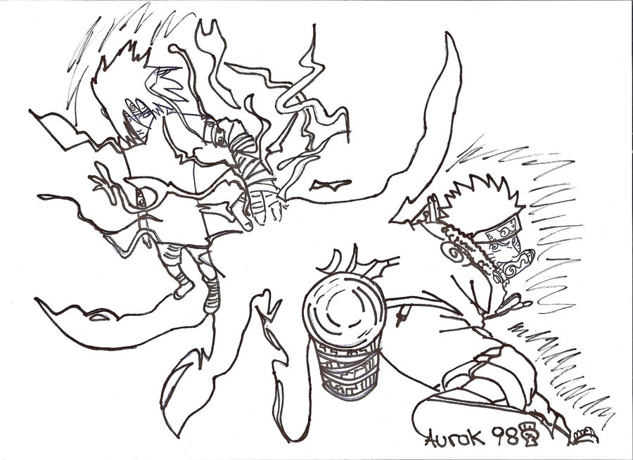 Naruto Vs Sasuke Drawing at GetDrawings | Free download