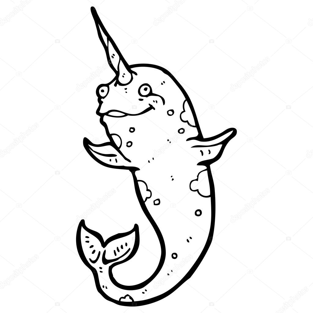  Narwhal Sketch Drawing with simple drawing