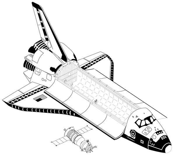 nasa space shuttle drawing