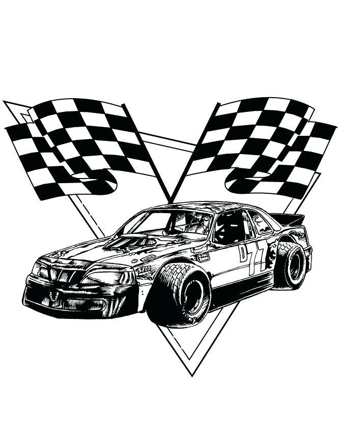 car racing drawing