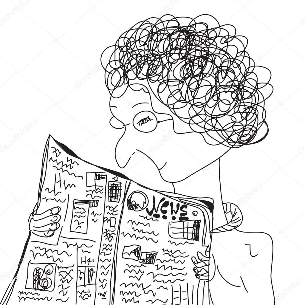 Newspaper Drawing at GetDrawings | Free download