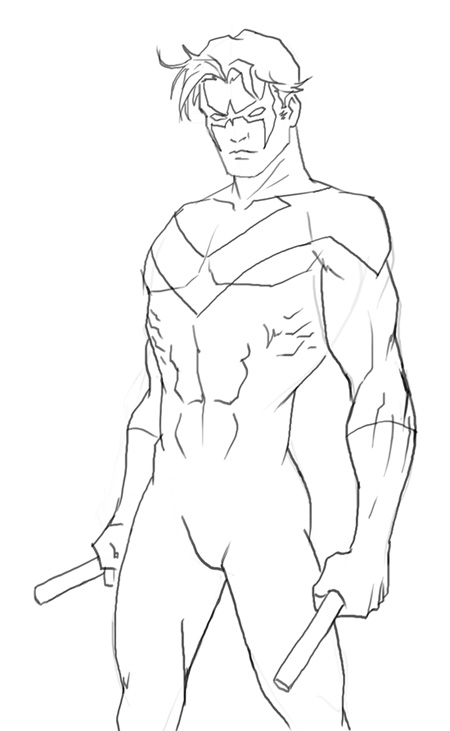 Nightwing Drawing at GetDrawings | Free download