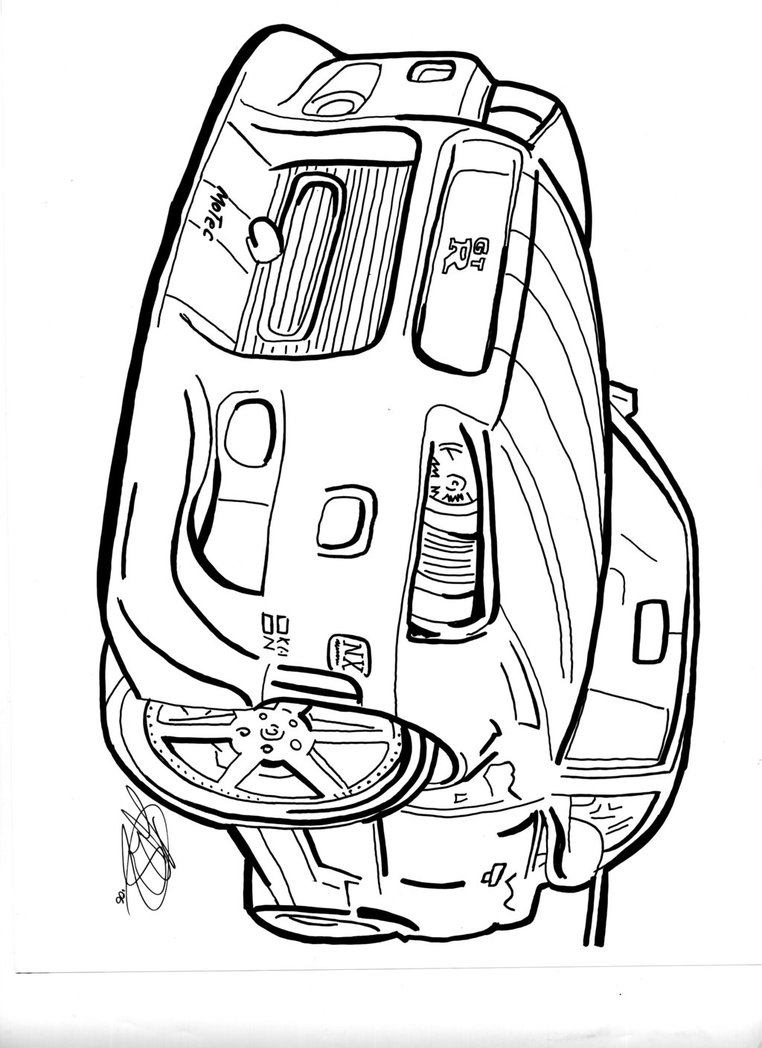 2 Fast 2 Furious Skyline Coloring Page Coloring Pages