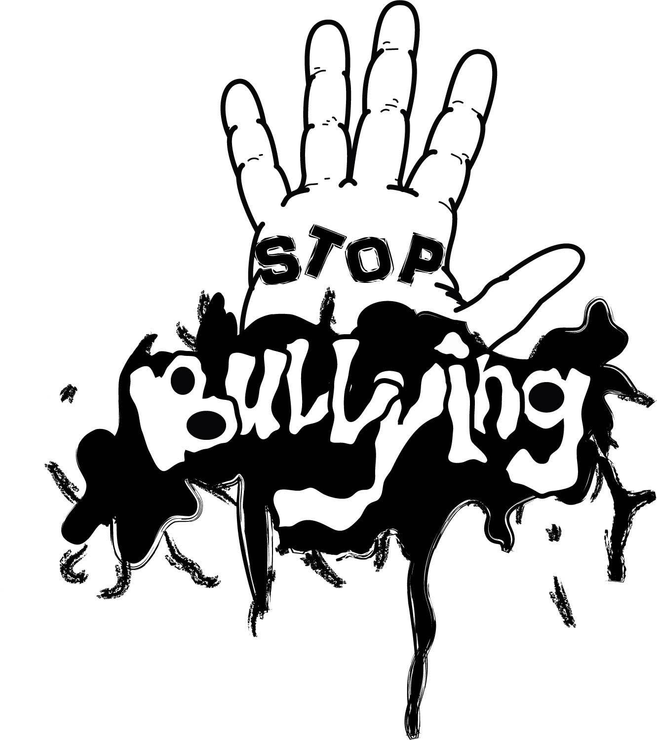 Stop Bullying Clipart Black And White - bullying