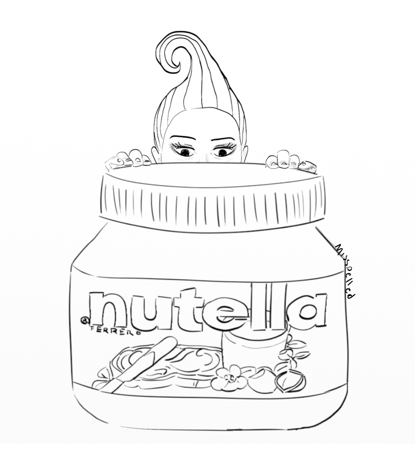 Nutella Drawing At Getdrawings Free Download